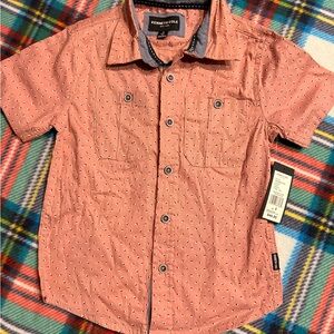 Kenneth Cole boys  Pink Short Sleeve Shirt